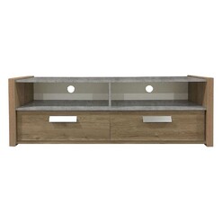 Picture of Edmund Entertainment Unit MDF Cement/Oak HEQS