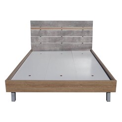 Picture of Edmund Wooden Bed MDF Grey/Dark Oak HEQS