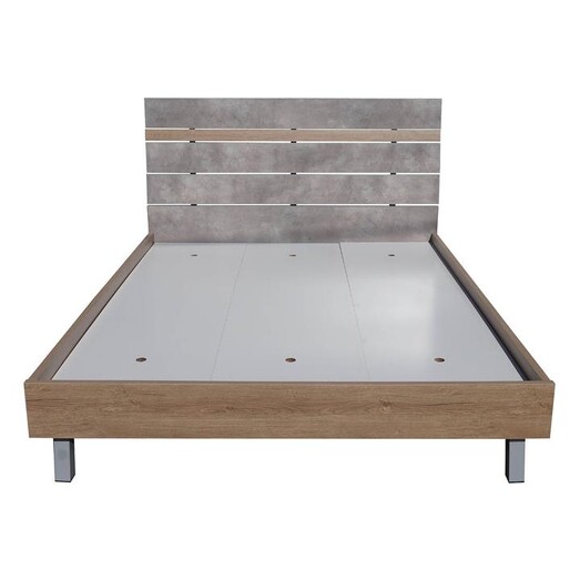 Picture of Edmund Wooden Bed MDF Grey/Dark Oak HEQS
