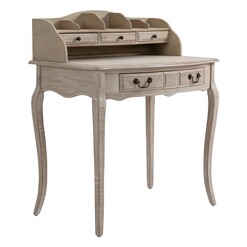 Picture of Egala Timber Writing Desk Beech Wash White Emporium Oggetti
