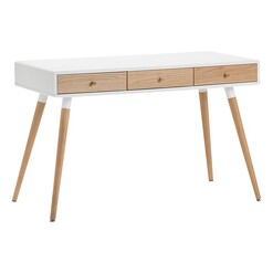 Picture of Einar Desk MDF White/Light Wood Eastern Warehouse