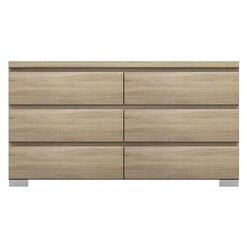 Picture of Elara Chest of 6 Drawers, Light Sonoma Oak MDF Meubilair