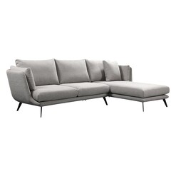 Picture of Elbika 3 Seater with Right Chaise Wood Grey/Beige Iniko