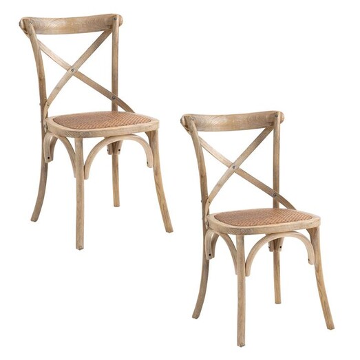 Picture of Elemy Set of 2 Wooden Dining Chairs Beech Assorted Emporium Oggetti