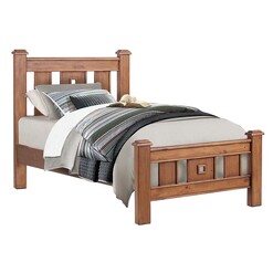 Picture of Elena Bed Wood Country Walnut Beaumont & Braddock