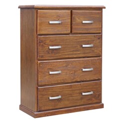 Picture of Elena Chest of 5 Drawers Wood Country Walnut Beaumont & Braddock