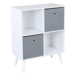 Picture of Elevated Cube Storage Unit with 2 Fabric Drawers Chipboard Assorted U.S Designs