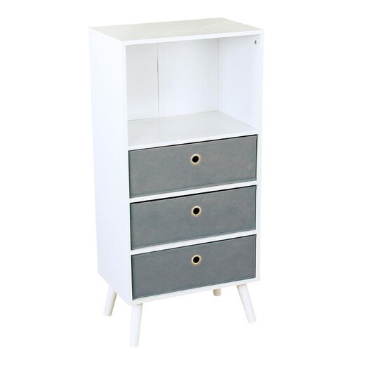 Picture of Elevated Display Cabinet with 3 Fabric Drawers Chipboard Assorted U.S Designs Picture of Elevated Display Cabinet with 3 Fabric Drawers Chipboard Assorted U.S Designs