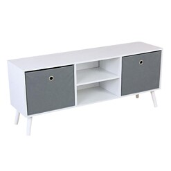 Picture of Elevated Entertainment Unit with Fabric Drawers Chipboard Assorted U.S Designs