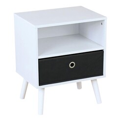Picture of Elevated Side Table with Fabric Drawer Chipboard Assorted U.S Designs