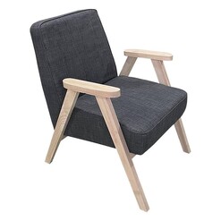 Picture of Elin Linen Accent Chair in Dark Grey by j.elliot HOME