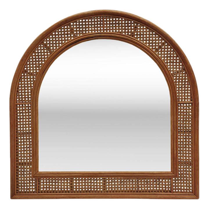Picture of Elio Rattan Arched Mirror Natural j.elliot HOME