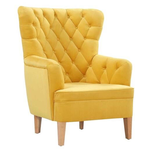 Picture of Elisa Velvet Accent Chair in Gold by Dover Mason