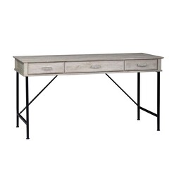 Picture of Elle 3-Drawers Office Study Writing Computer Desk - Washed Grey