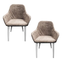 Picture of Ellie Faux Leather Dining Chair (Set of 2) Brown HOMESTAR