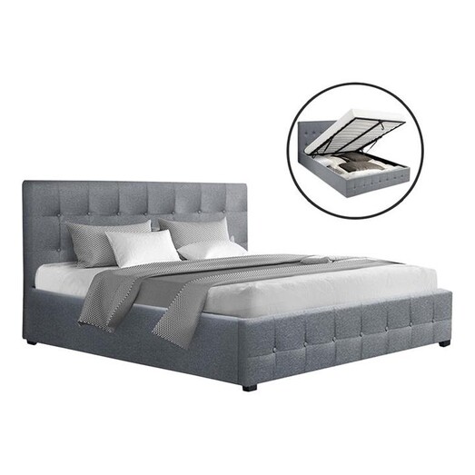 Picture of Elliott Storage Bed Fabric Grey Resort Living Picture of Elliott Storage Bed Fabric Grey Resort Living