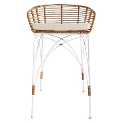 Picture of Ellodie Rattan & Metal Bar Stool by Abide Interiors
