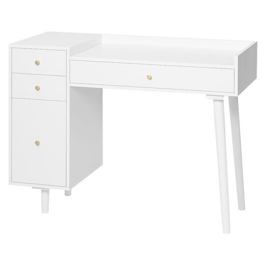 Picture of Elmer 4 Drawer Study Desk in White by HelloFurniture