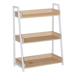 Picture of Elvie 3-Tier Ladder Shelf Chipboard Black/Natural U.S Designs