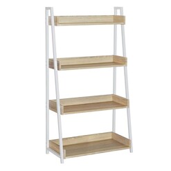 Picture of Elvie 4-Tier Ladder Shelf Chipboard Black/Natural U.S Designs