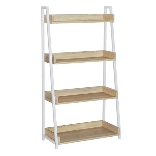 Picture of Elvie 4-Tier Ladder Shelf Chipboard Black/Natural U.S Designs
