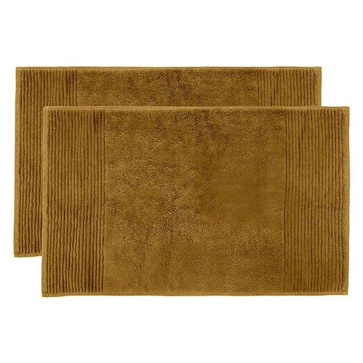 Picture of Elvire Set of 2 Cotton Bath Mats Size 800GSM in Dark Brown by Bambury