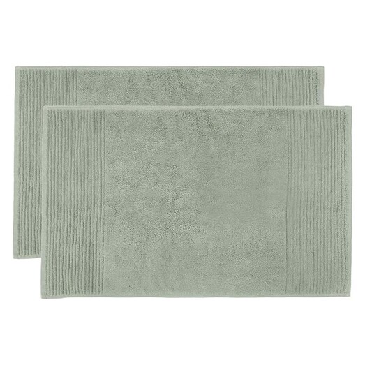 Picture of Elvire Set of 2 Cotton Bath Mats Size 800GSM in Sage by Bambury