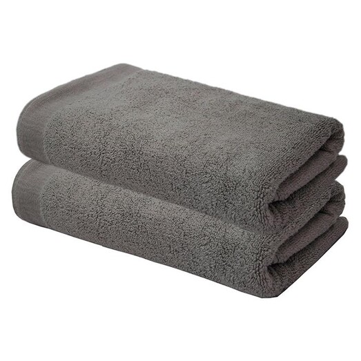 Picture of Elvire Set of 2 Cotton Bath Sheets Size 600GSM in Pewter by Bambury