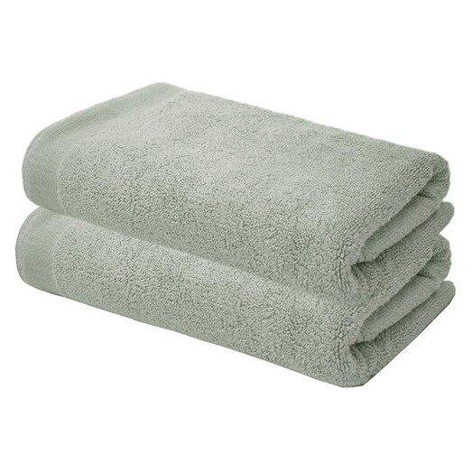 Picture of Elvire Set of 2 Cotton Bath Sheets Size 600GSM in Sage by Bambury