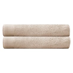 Picture of Elvire Set of 2 Cotton Bath Towels Size 600GSM in Beige by Bambury