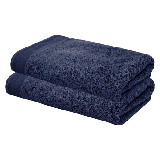 Picture of Elvire Set of 2 Cotton Bath Towels Size 600GSM in Navy by Bambury