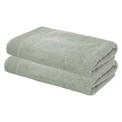 Picture of Elvire Set of 2 Cotton Bath Towels Size 600GSM in Sage by Bambury