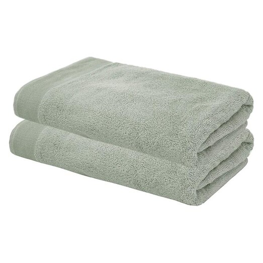 Picture of Elvire Set of 2 Cotton Bath Towels Size 600GSM in Sage by Bambury