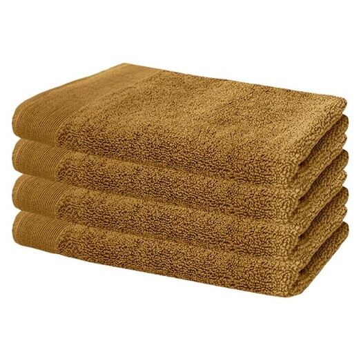 Picture of Elvire Set of 4 Cotton Hand Towels Size 600GSM in Dark Brown by Bambury