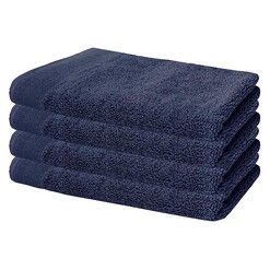 Picture of Elvire Set of 4 Cotton Hand Towels Size 600GSM in Navy by Bambury