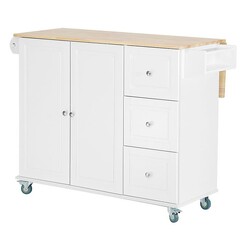 Picture of Elwood Rolling Kitchen Trolley in White by HelloFurniture