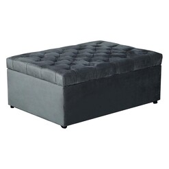 Picture of Elyn Velvet Sofa Bed Ottoman Polyester Dark Oak HEQS