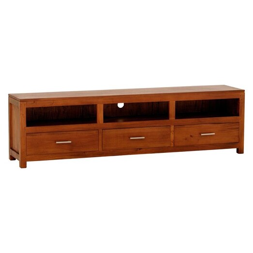 Picture of Elysee 3 Drawer Timber Entertainment Unit, Pecan Mahogany Light Pecan Kayu Estate