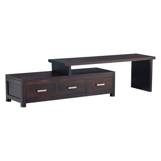 Picture of Elysee Extendable Timber Entertainment Unit, Chocolate Mahogany Kayu Estate