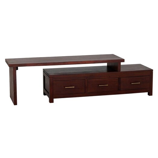 Picture of Elysee Extendable Timber Entertainment Unit, Mahogany Kayu Estate