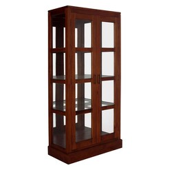 Picture of Elysee Mirrored Timber Display Cabinet, Mahogany Kayu Estate