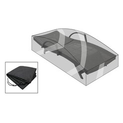 Picture of Emalee Outdoor Sun Lounger with Arms Cover in Black by Homeflex