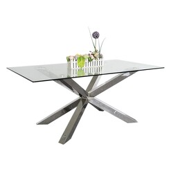 Picture of Emily Dining Table Stainless Steel Silver Rothbury Home