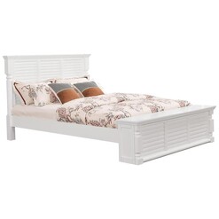 Picture of Emily Hampton Solid Wooden Bed Frame Queen Size - White