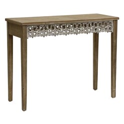 Picture of Emporium Wooden Fleur Console Table Natural/White Artisan Homewares
