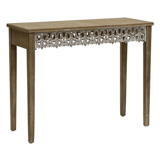Picture of Emporium Wooden Fleur Console Table Natural/White Artisan Homewares