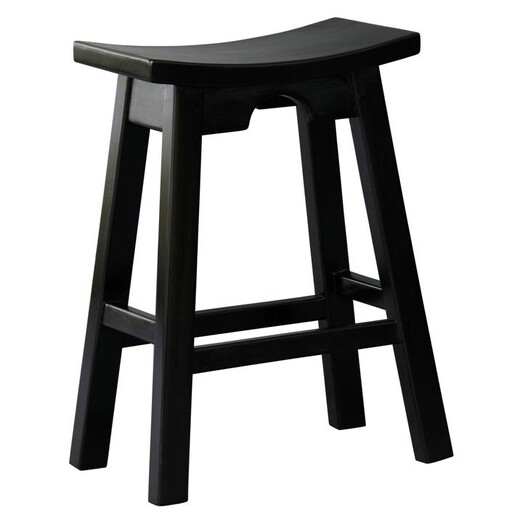 Picture of Ensar Timber Bar Stool Mahogany Black Kayu Estate