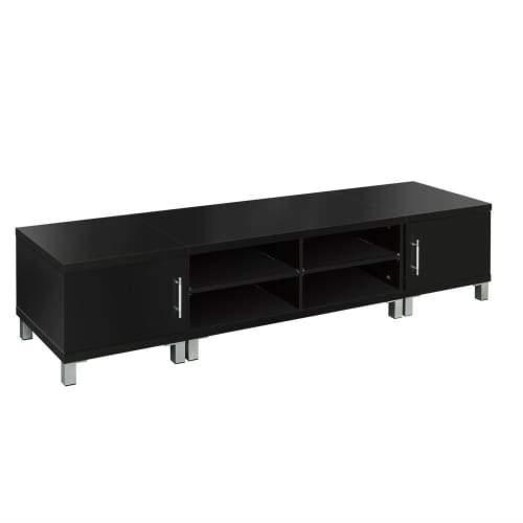 Picture of Entertainment Unit with Cabinets - Black