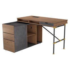 Picture of Eren Cabinet Desk, 140cm MDF Tobacco Iniko