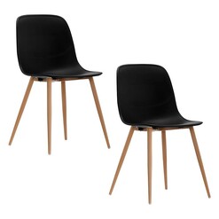 Picture of Eric Set of 2 Dining Chairs Metal Black E-living